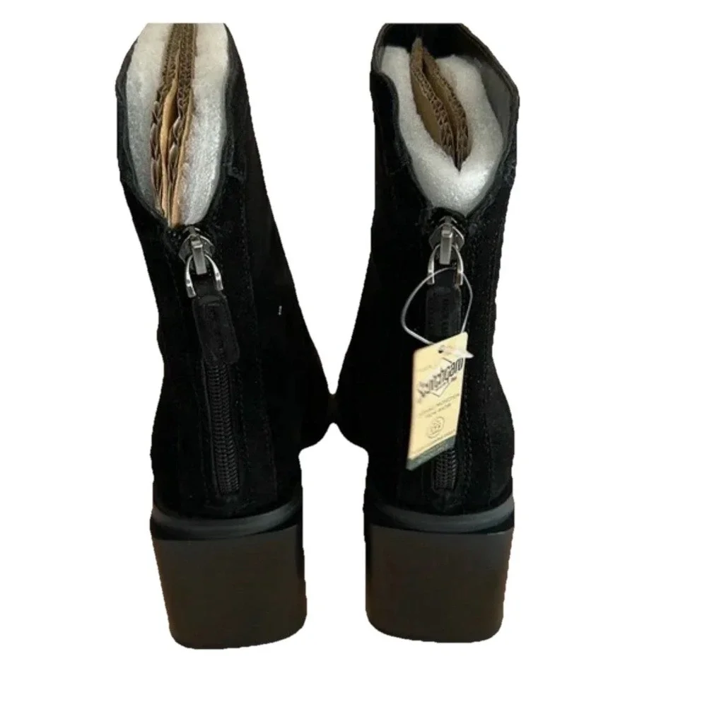 Vince Camuto Kortimy Boots Womens 7.5 Med Black‎ Suede Water-Repellent Mid-Shaft - Picture 3 of 6